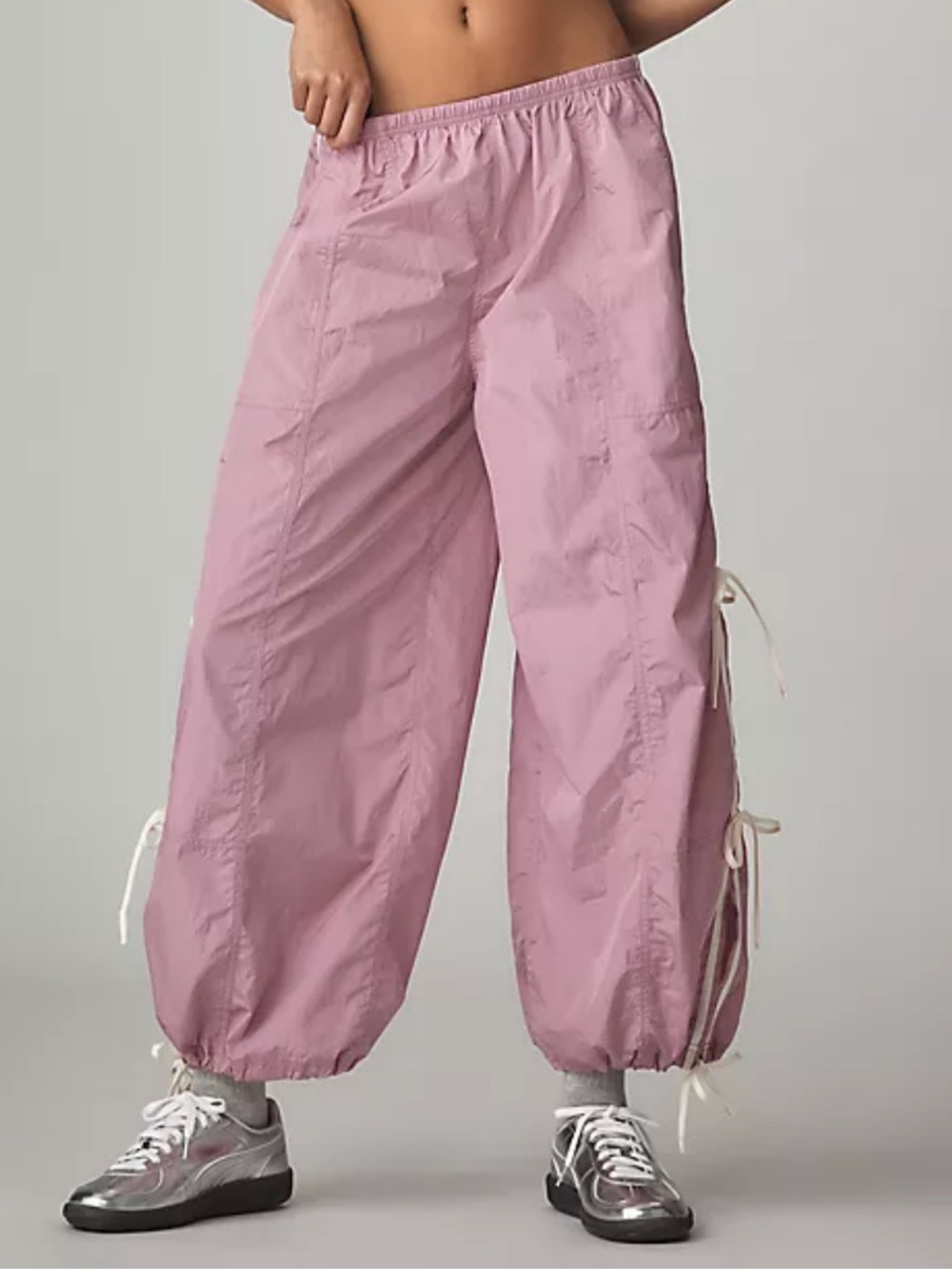 Daily Practice By Anthropologie Bow Line Track Pants - Picture 2 of 3